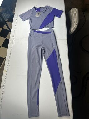 Gymshark Lilac and Purple Two-Piece Active Set